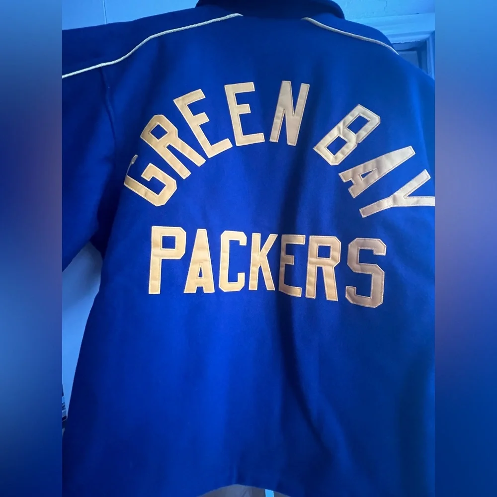 NWT Mitchell and Ness GREEN BAY PACKER ACME THROWBACK WINTER WOOL COAT - Picture 2 of 8